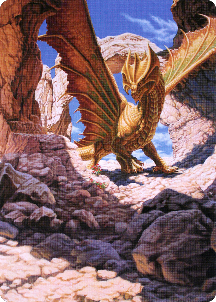 Ancient Brass Dragon // Ancient Brass Dragon (ACLB-002) (Borderless) [Battle for Baldur's Gate Art Series]