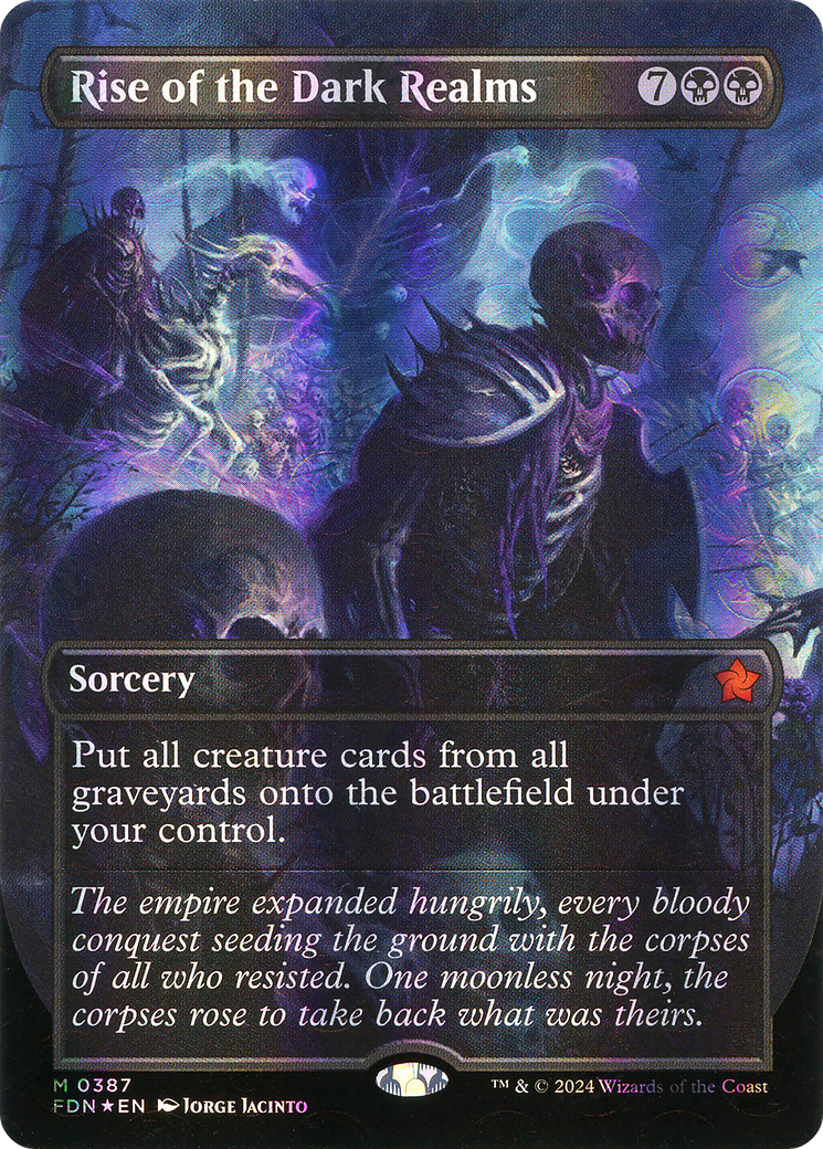 Rise of the Dark Realms (Borderless) (Mana Foil) (FDN-387) [Foundations] Foil