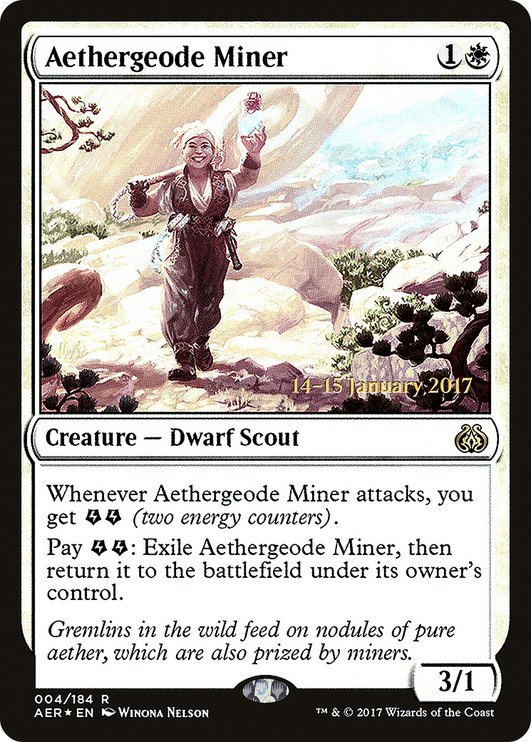 Aethergeode Miner (PRE-04S) [Aether Revolt Promos] Foil