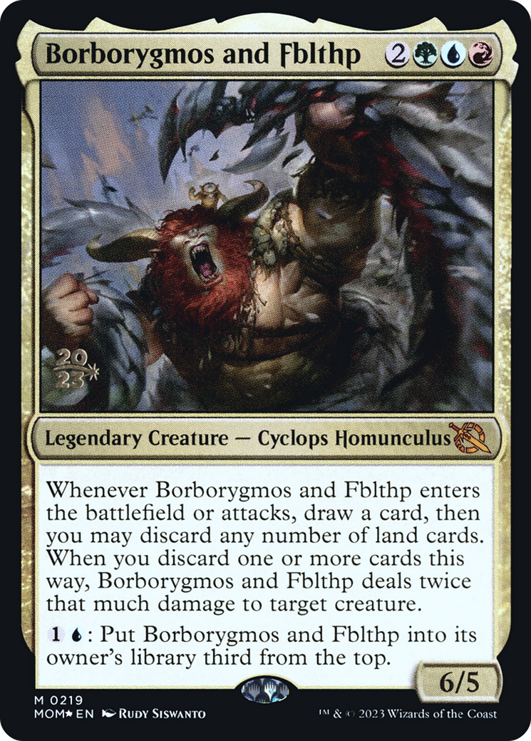 Borborygmos and Fblthp (PRE-219) [March of the Machine Promos] Foil