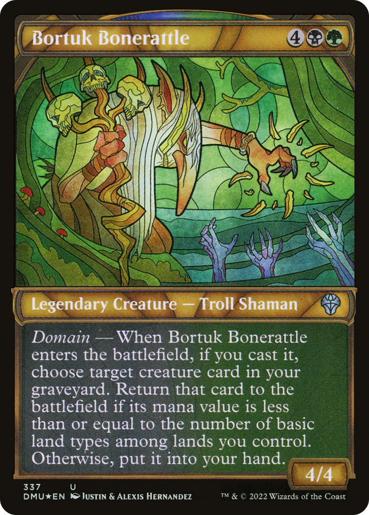 Bortuk Bonerattle (Textured Foil) (DMU-337) (Showcase) [Dominaria United] Foil