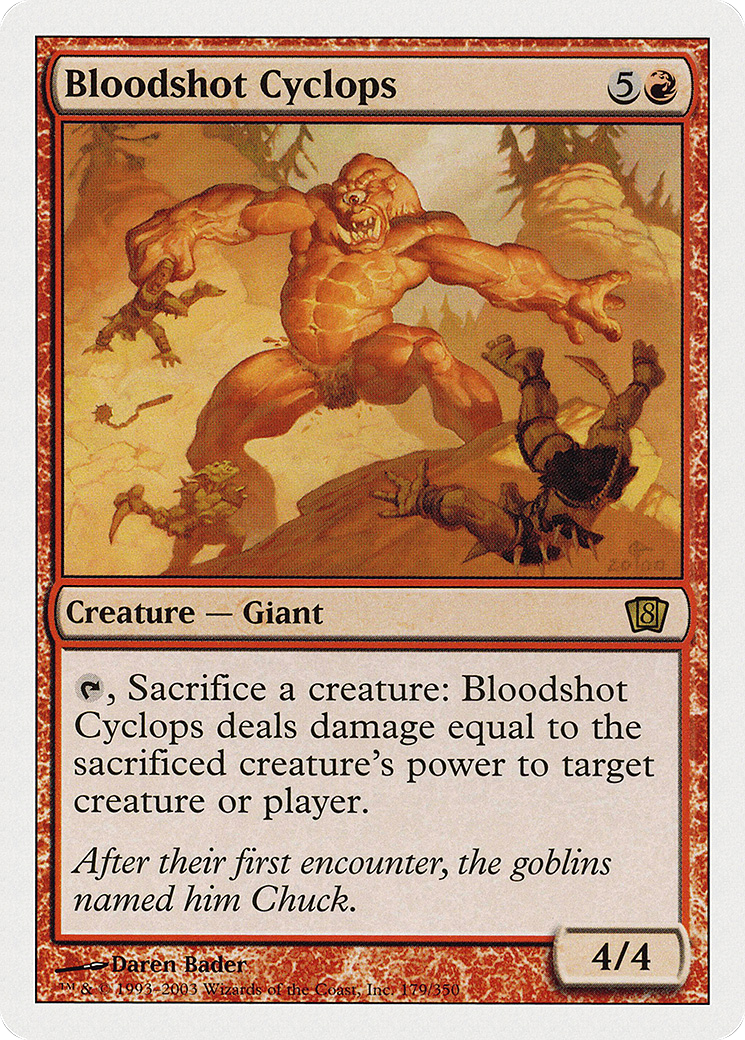 Bloodshot Cyclops (8ED-179) [8th Edition] Foil