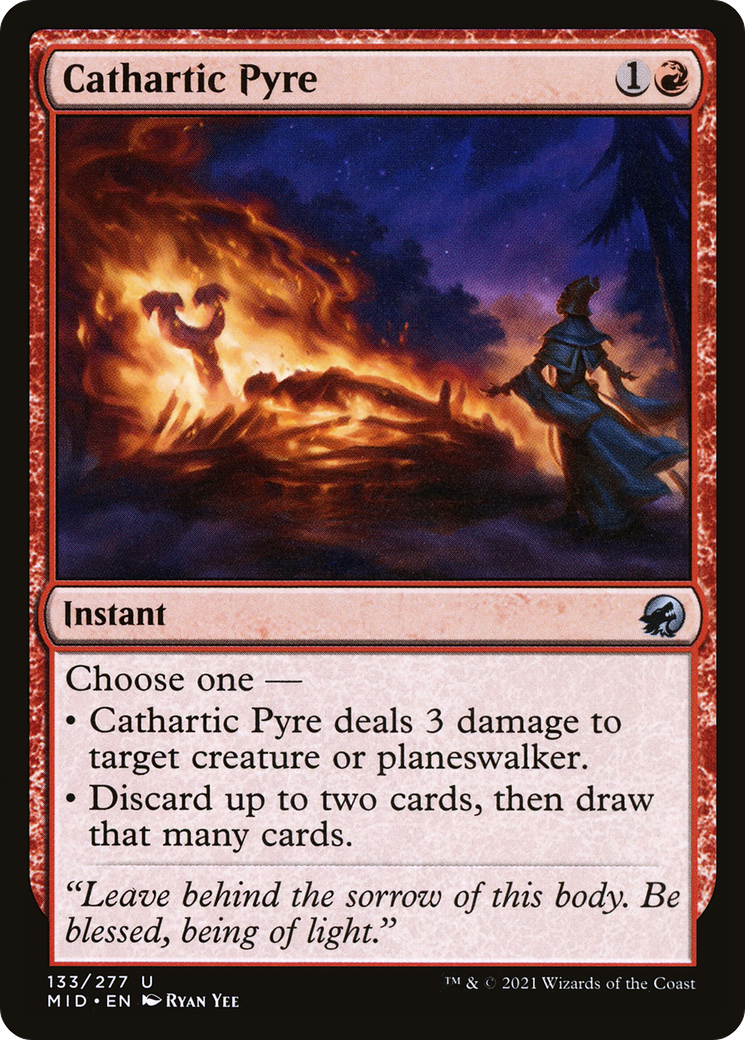 Cathartic Pyre (MID-133) [Innistrad: Midnight Hunt] Foil
