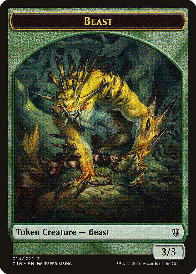Beast // Ogre Double-Sided Token (C16-14 // 13) [Commander 2016 Tokens]