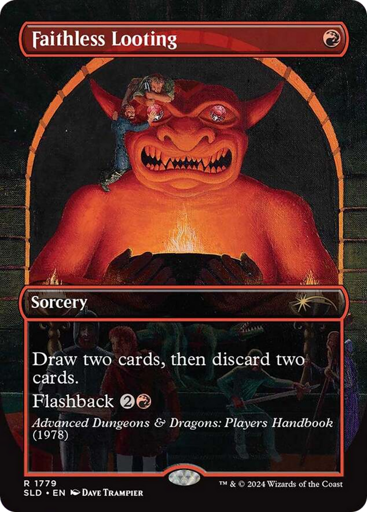 Faithless Looting (SLD-1779) (Borderless) [Secret Lair Drop] Foil