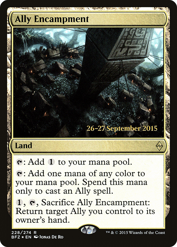 Ally Encampment (PRE-228S) [Battle for Zendikar Promos] Foil