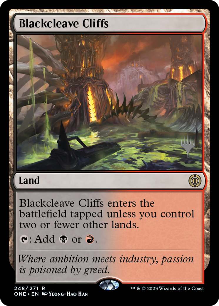Blackcleave Cliffs (PPONE-248) [Promo Pack: Phyrexia: All Will Be One Promos]