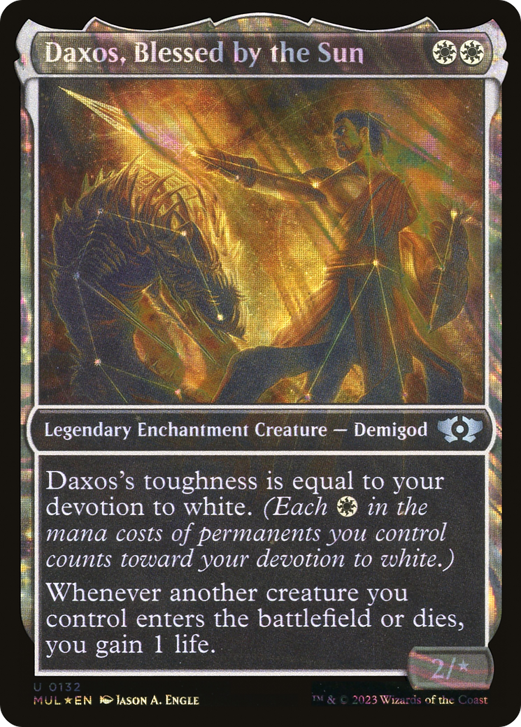 Daxos, Blessed by the Sun (Halo Foil) (MUL-132) (Showcase) [Multiverse Legends] Foil