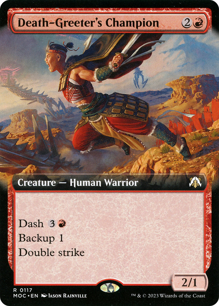 Death-Greeter's Champion (Extended Art) (MOC-117) [March of the Machine Commander] Foil