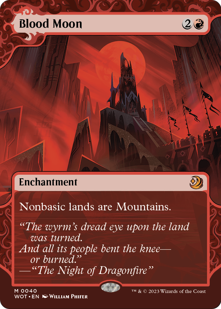Blood Moon (WOT-040) (Showcase) (Borderless) [Wilds of Eldraine: Enchanting Tales]