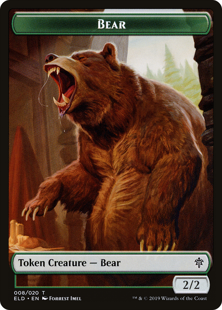 Bear (TELD-008) [Throne of Eldraine Tokens] Foil