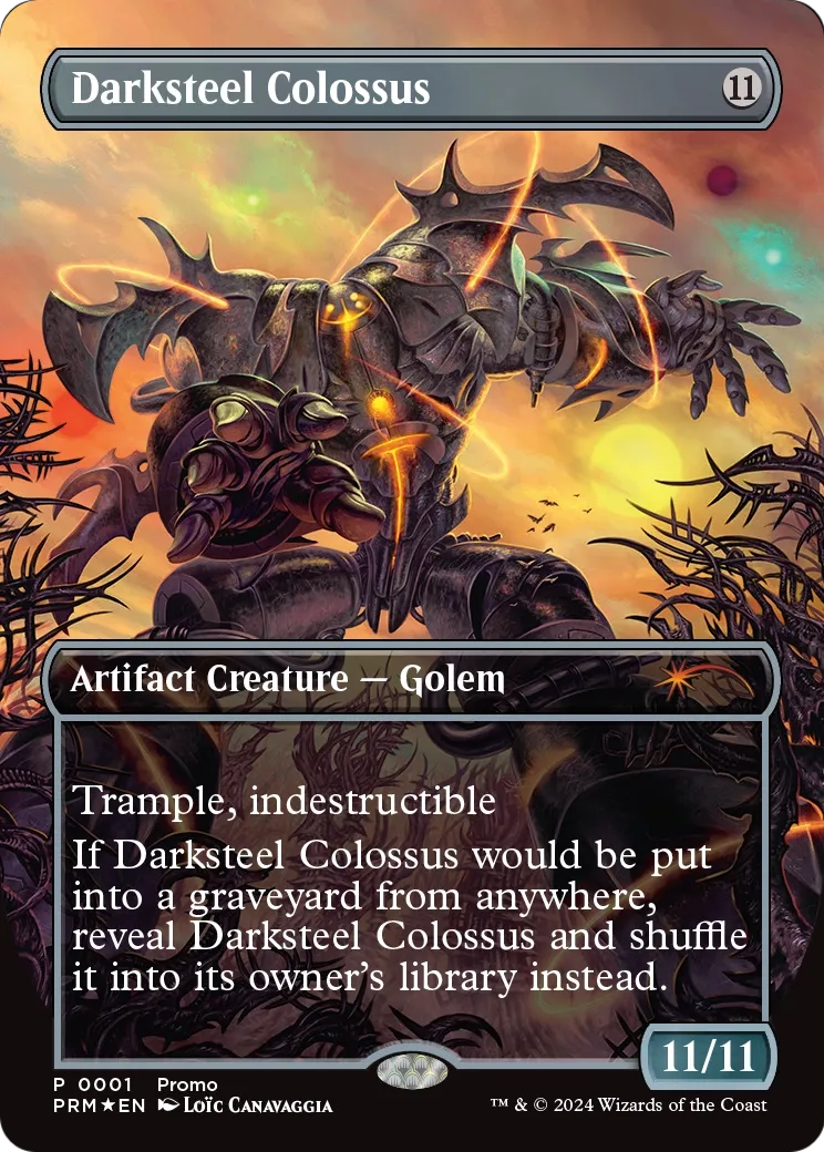 Darksteel Colossus (UMP-001) (Borderless) [Wizards Play Network 2024] Foil