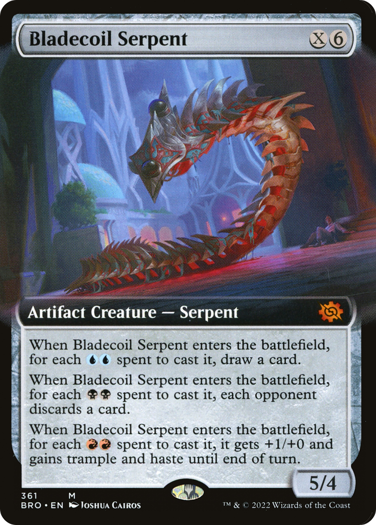 Bladecoil Serpent (Extended Art) (BRO-361) [The Brothers' War] Foil
