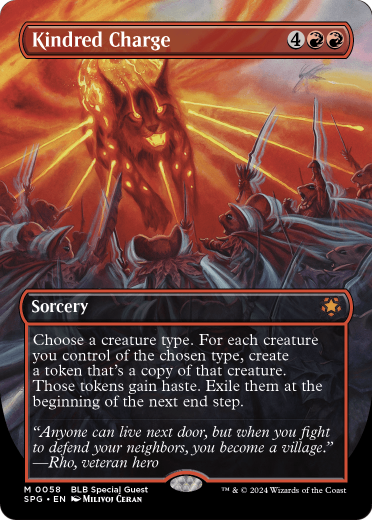 Kindred Charge (Borderless) (SPG-058) [Special Guests] Foil