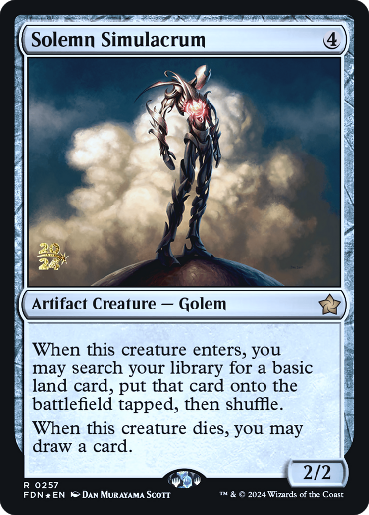 Solemn Simulacrum (FDN) (PRE-257) [Foundations Promos] Foil