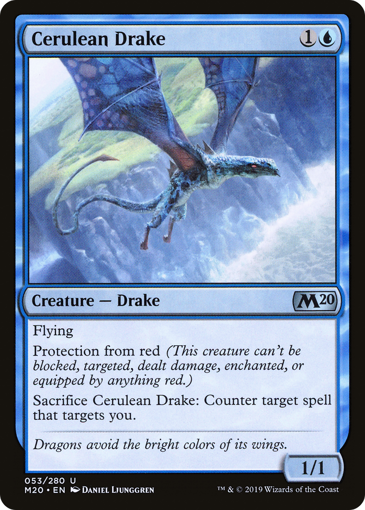 Cerulean Drake (M20-053) [Core Set 2020]
