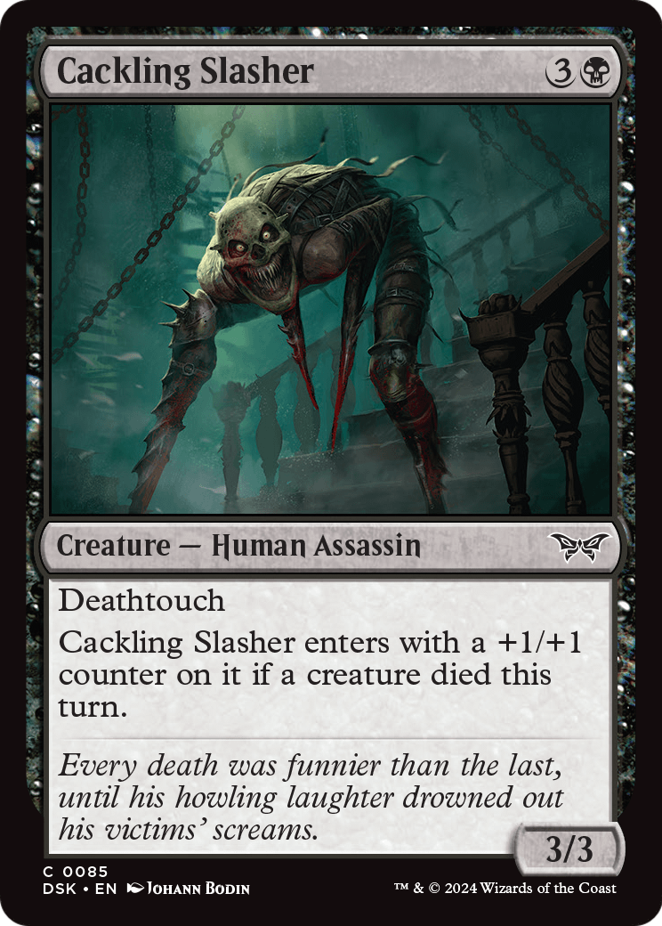 Cackling Slasher (DSK-085) [Duskmourn: House of Horror] Foil