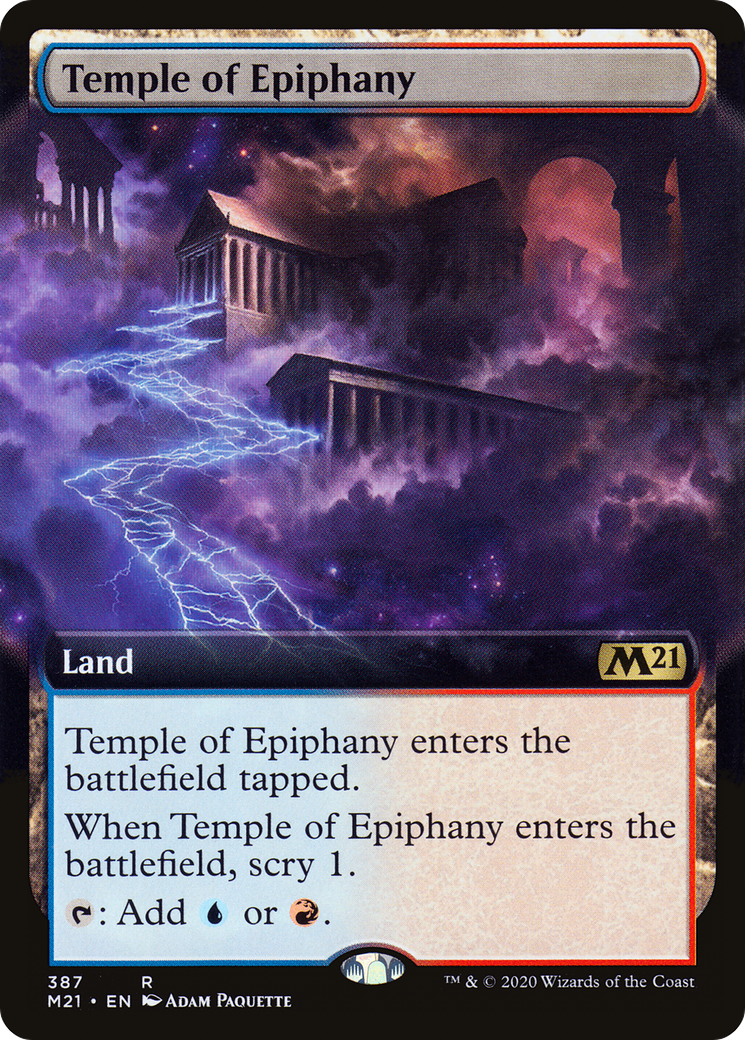 Temple of Epiphany (Extended Art) (M21-387) [Core Set 2021]