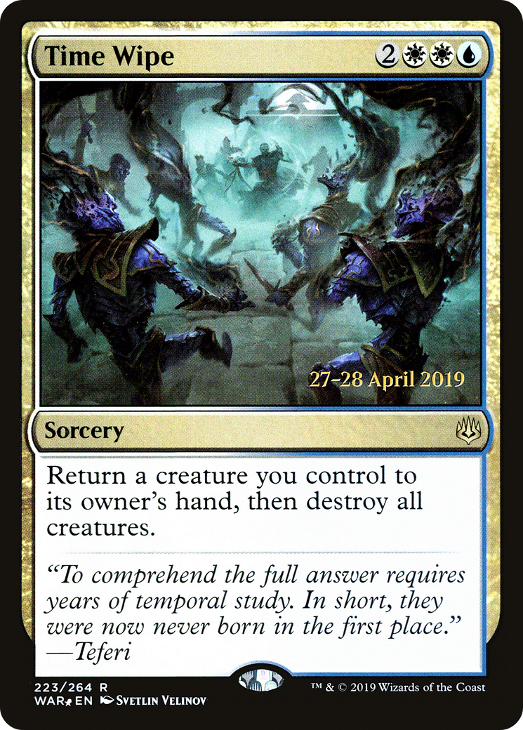 Time Wipe (PRE-223S) [War of the Spark Promos] Foil