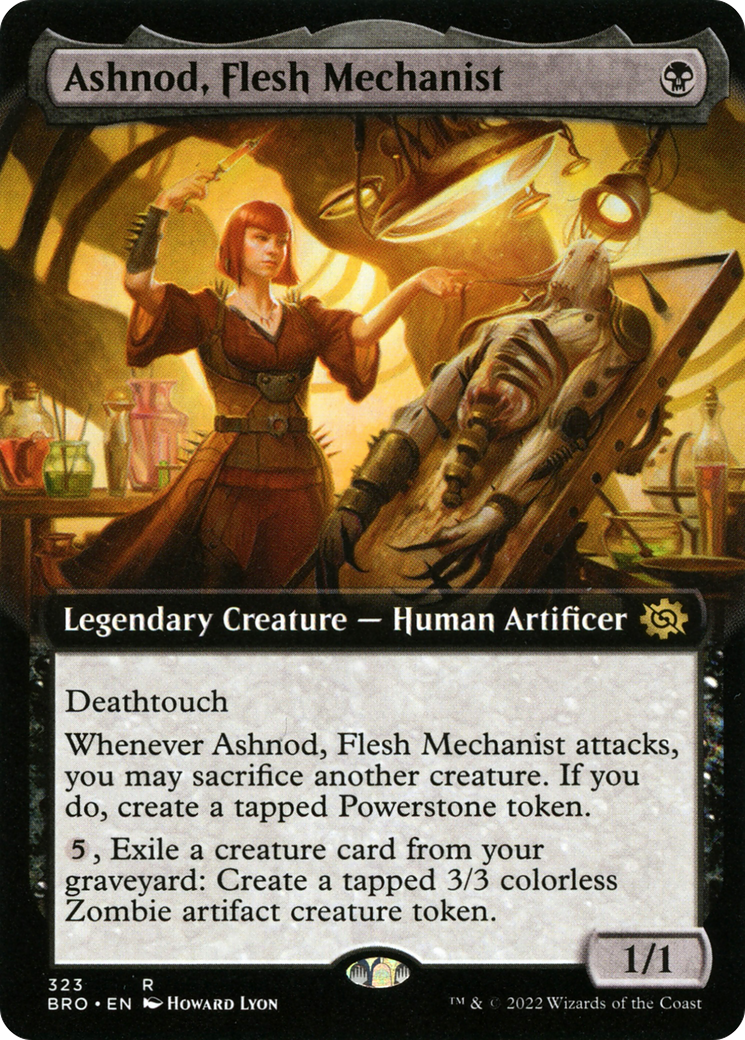 Ashnod, Flesh Mechanist (Extended Art) (BRO-323) [The Brothers' War] Foil