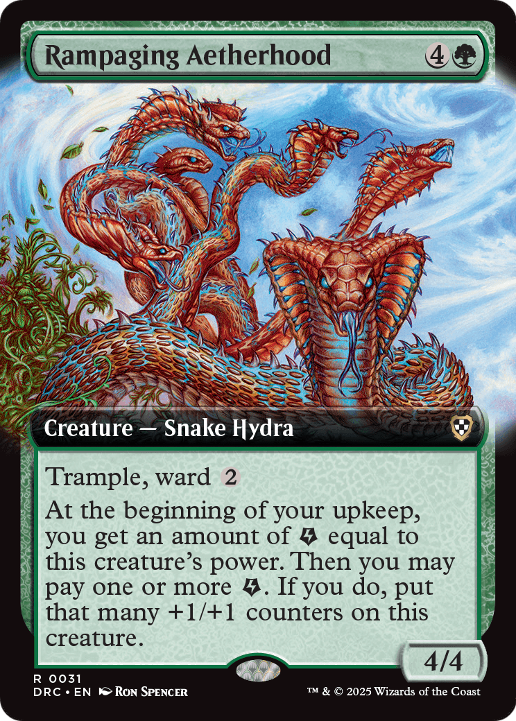 Rampaging Aetherhood (Extended Art) (DRC-031) [Commander: Aetherdrift]
