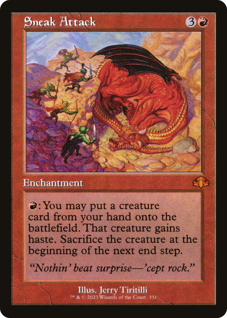 Sneak Attack (Retro Frame) (DMR-331) [Dominaria Remastered] Foil