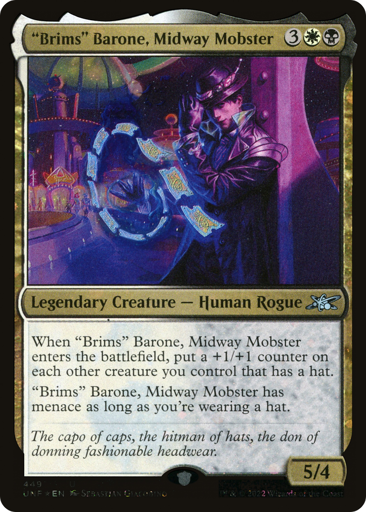 "Brims" Barone, Midway Mobster (Galaxy Foil) (UNF-449) [Unfinity] Foil