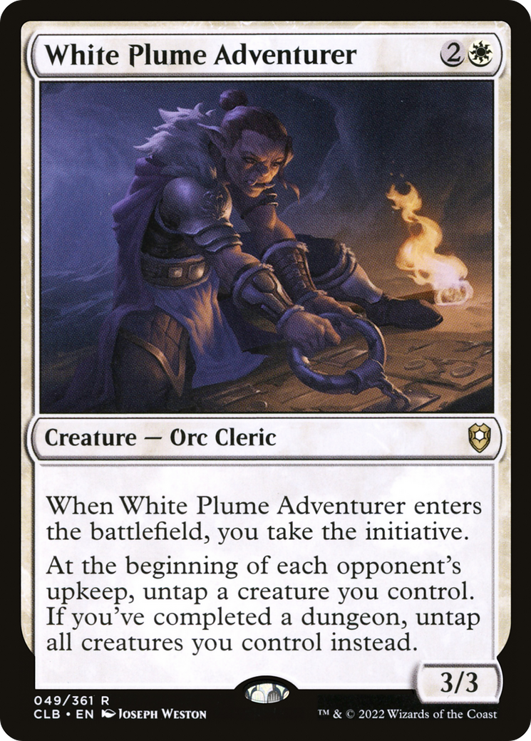 White Plume Adventurer (CLB-049) [Commander Legends: Battle for Baldur's Gate] Foil