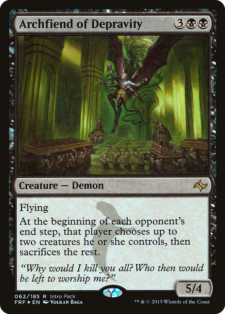 Archfiend of Depravity (UMP-062) [Fate Reforged Promos] Foil