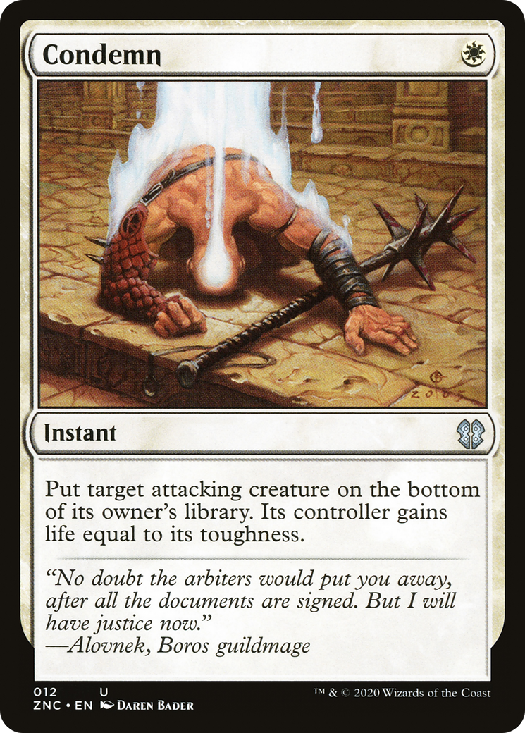 Condemn (ZNC-012) [Zendikar Rising Commander]