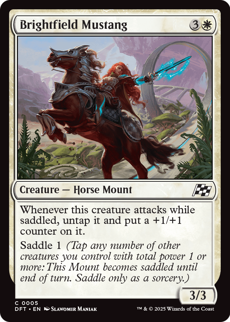 Brightfield Mustang (DFT-005) [Aetherdrift] Foil