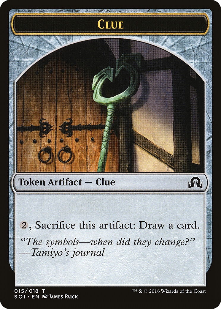 Clue Token (SOI-015) [Shadows over Innistrad Tokens]