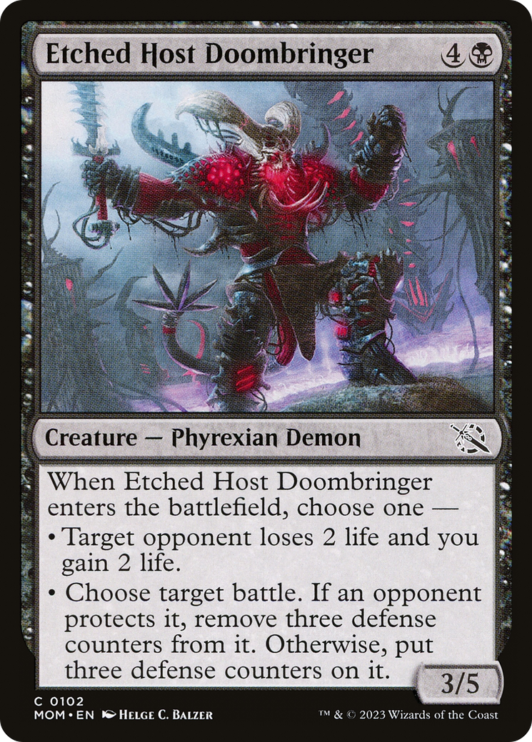 Etched Host Doombringer (MOM-102) [March of the Machine]