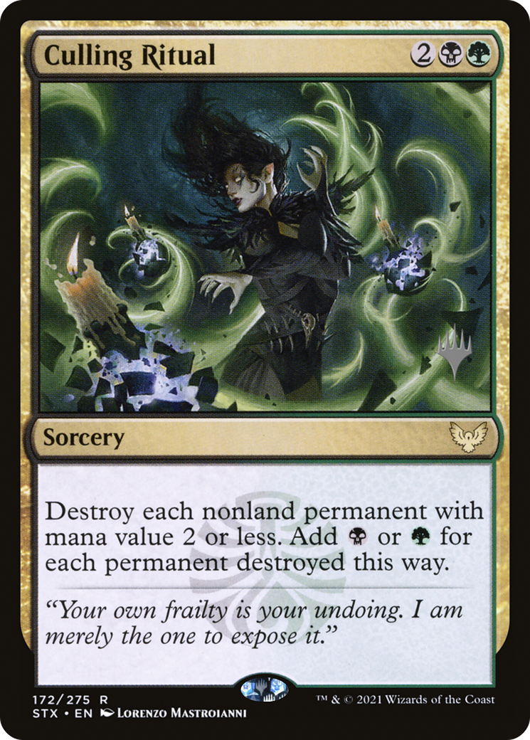 Culling Ritual (PPSTX-172P) [Promo Pack: Strixhaven: School of Mages Promos] Foil