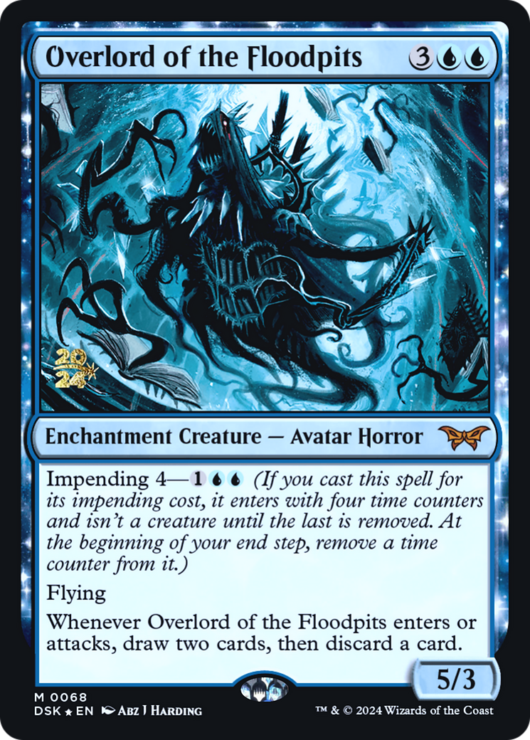 Overlord of the Floodpits (PRE-068) [Duskmourn: House of Horror Promos] Foil
