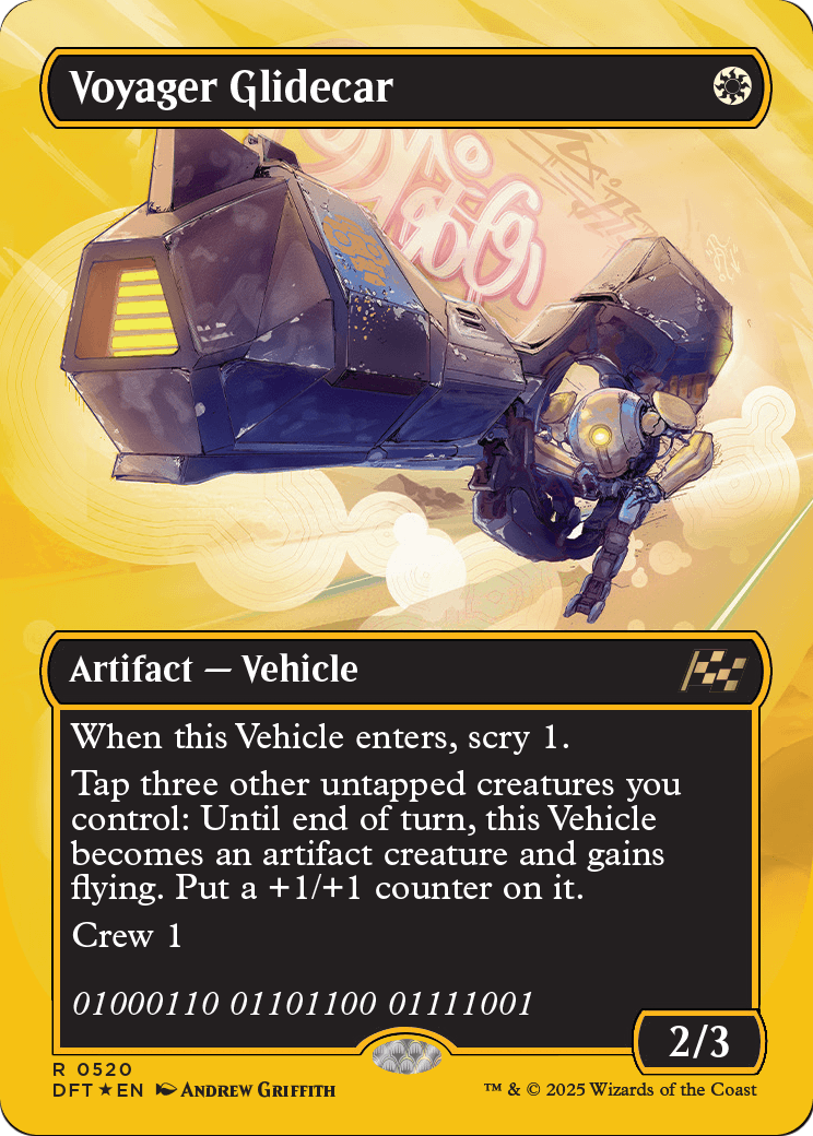 Voyager Glidecar (Borderless) (First-Place Foil) (DFT-520) [Aetherdrift] Foil