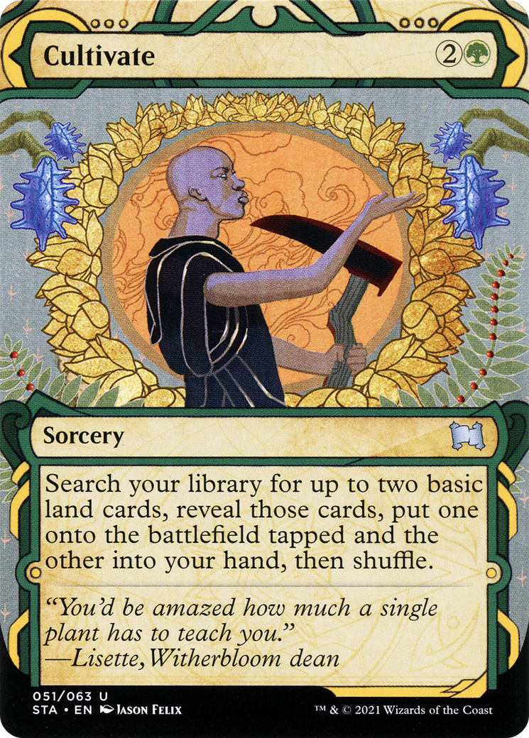 Cultivate (STA-051) (Showcase) (Borderless) [Strixhaven Mystical Archive] Foil