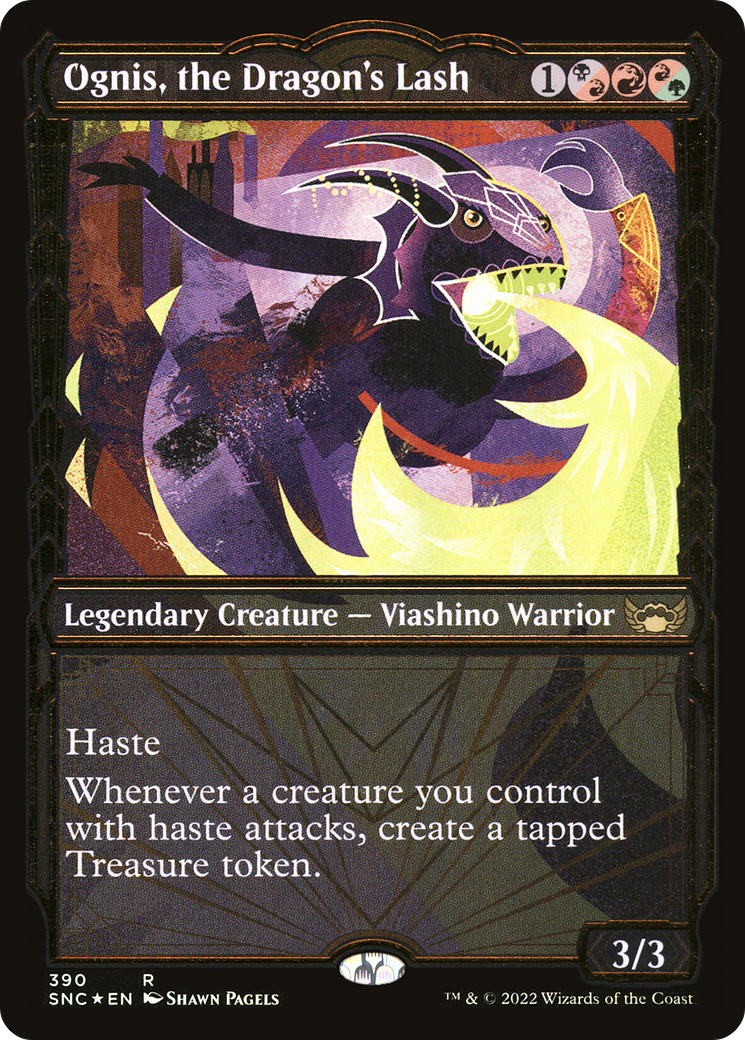 Ognis, the Dragon's Lash (Gilded Foil) (SNC-390) (Showcase) [Streets of New Capenna] Foil