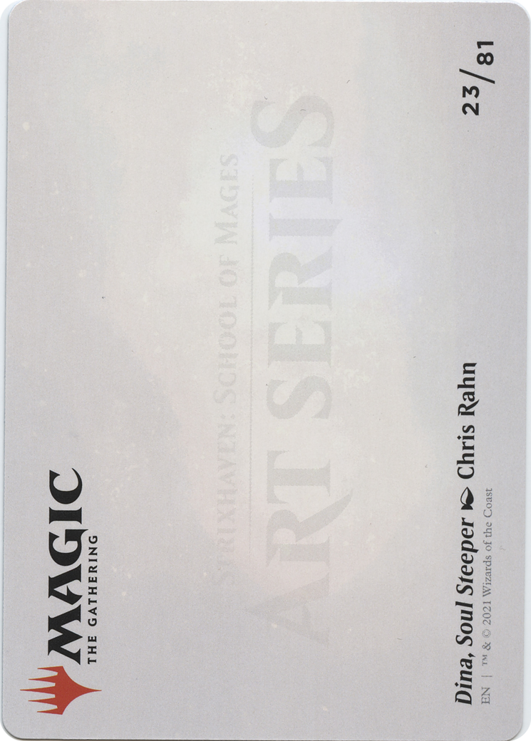 Dina, Soul Steeper // Dina, Soul Steeper (ASTX-023) (Borderless) [Strixhaven Art Series] Foil