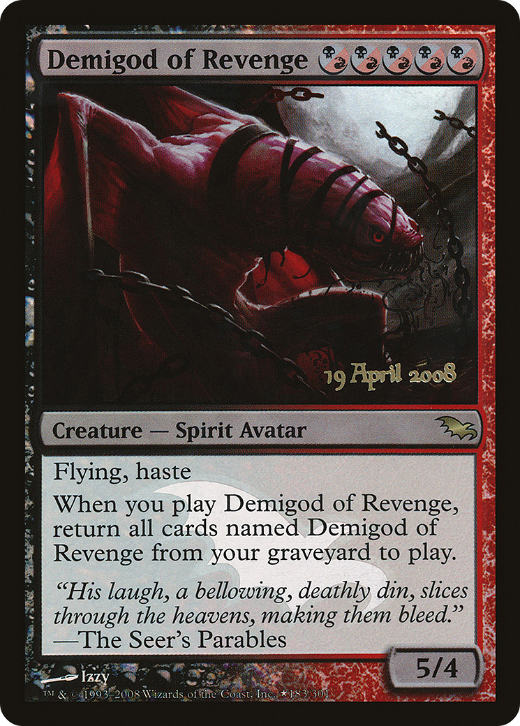 Demigod of Revenge (PRE-183★) [Shadowmoor Promos] Foil