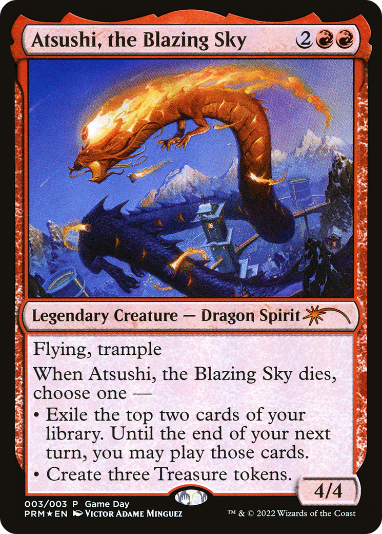 Atsushi, the Blazing Sky (GAME-003) [Wizards Play Network 2022] Foil