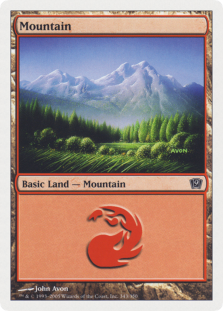 Mountain (9ED-343) [9th Edition] Foil