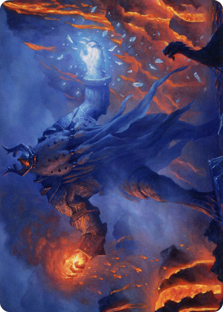 Aegar, the Freezing Flame Art Card (ASKHM-055) (Borderless) [Art Series: Kaldheim]