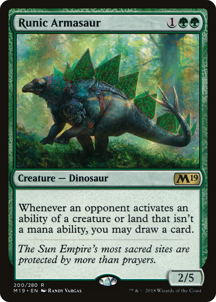 Runic Armasaur (M19-200) [Core Set 2019] Foil