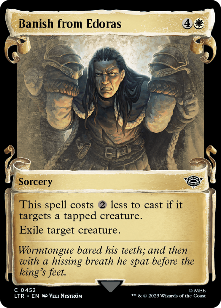 Banish from Edoras (Showcase Scrolls) (LTR-452) [The Lord of the Rings: Tales of Middle-earth] Foil