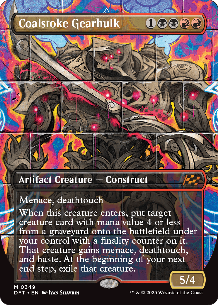 Coalstoke Gearhulk (Borderless) (DFT-349) [Aetherdrift] Foil