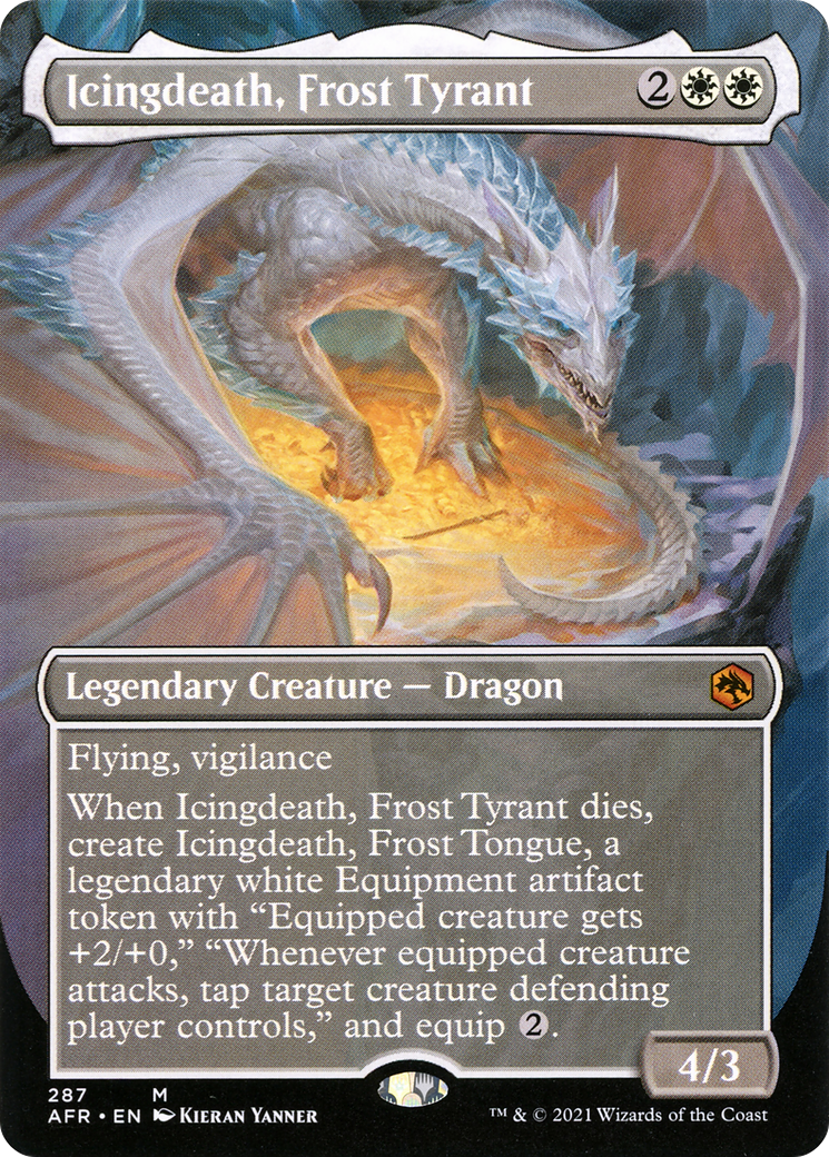 Icingdeath, Frost Tyrant (Borderless) (AFR-287) [Adventures in the Forgotten Realms] Foil