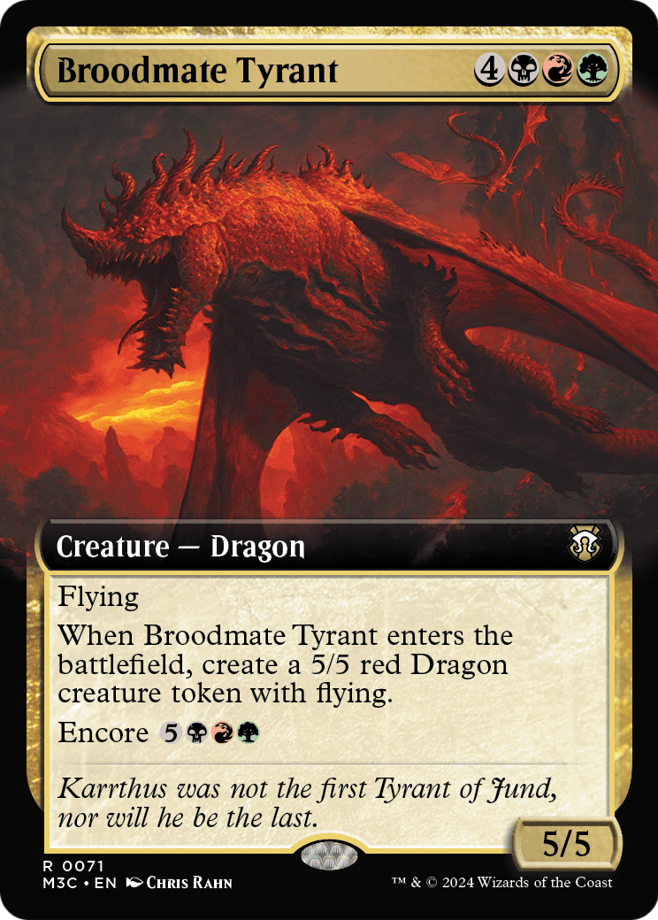 Broodmate Tyrant (Extended Art) (M3C-071) [Modern Horizons 3 Commander]