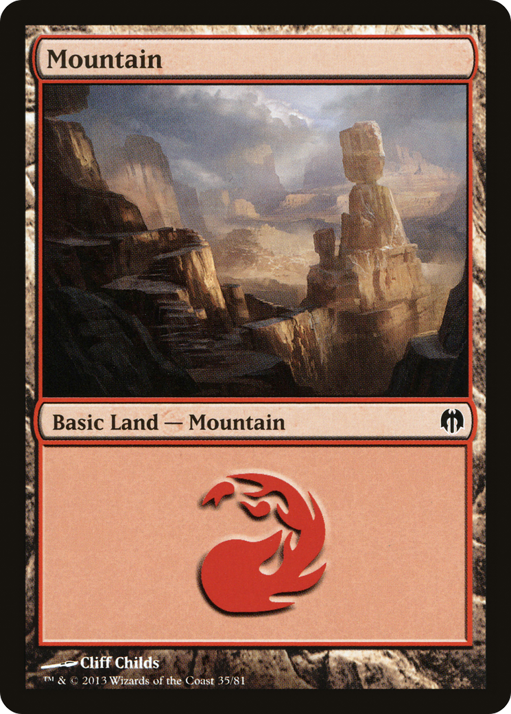 Mountain (DDL-035) [Duel Decks: Heroes vs. Monsters]