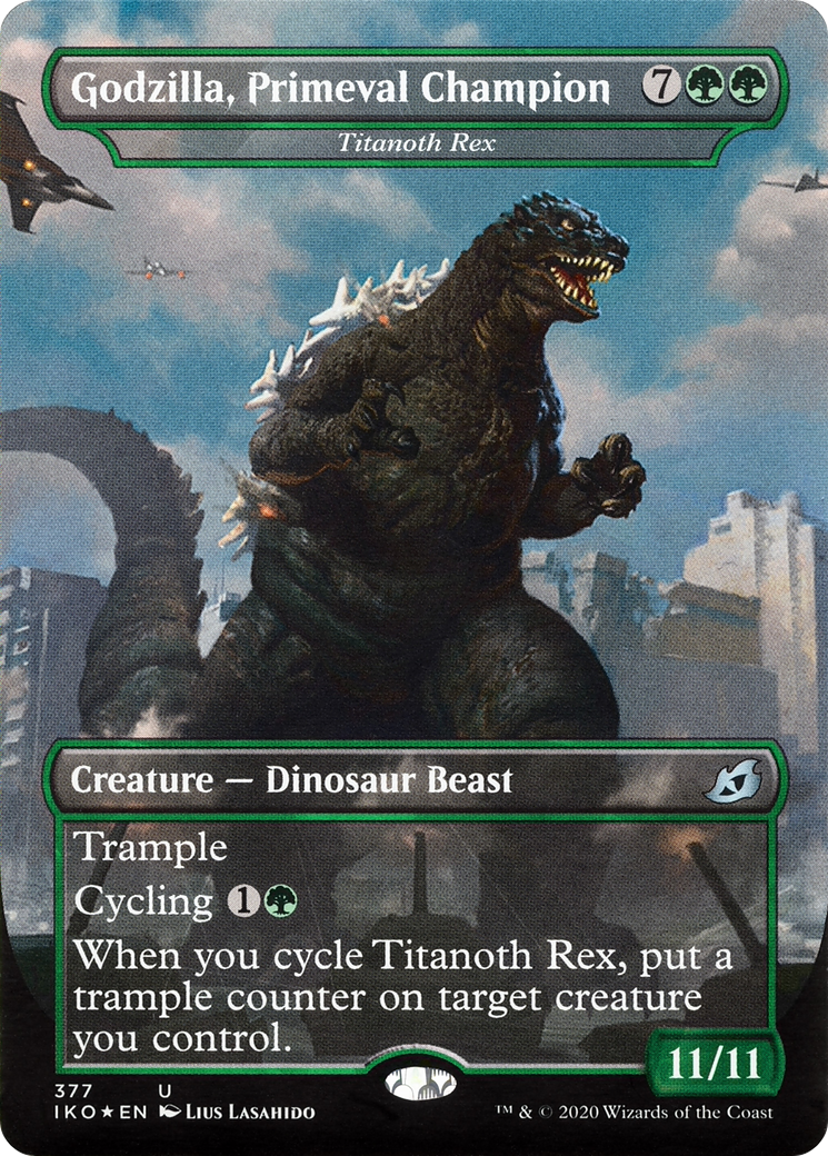 Godzilla, Primeval Champion - Titanoth Rex (IKO-377) (Borderless) [Ikoria: Lair of Behemoths]